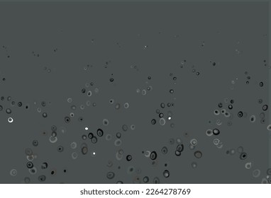 Light Black vector backdrop with dots. Blurred bubbles on abstract background with colorful gradient. Design for business adverts.