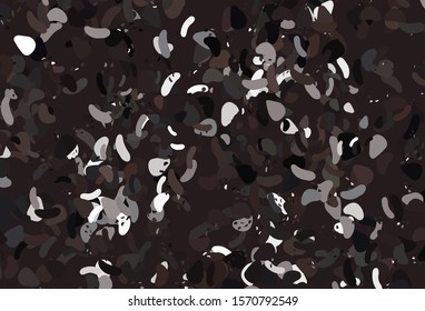Light Black vector background with abstract forms. Colorful chaotic forms with gradient in modern style. Simple design for your web site.