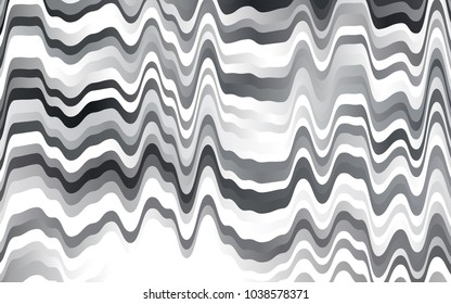 Light Black vector background with bent lines. Colorful illustration in abstract marble style with gradient. New composition for your brand book.