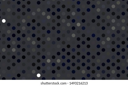 Light Black vector background with bubbles. Illustration with set of shining colorful abstract circles. Design for posters, banners.