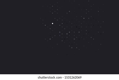 Light Black vector background with bubbles. Glitter abstract illustration with blurred drops of rain. Design for business adverts.