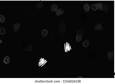 Light Black vector background with bubbles. Illustration with set of shining colorful abstract circles. Completely new template for your brand book.