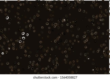 Light Black vector background with bubbles. Blurred decorative design in abstract style with bubbles. Pattern of water, rain drops.