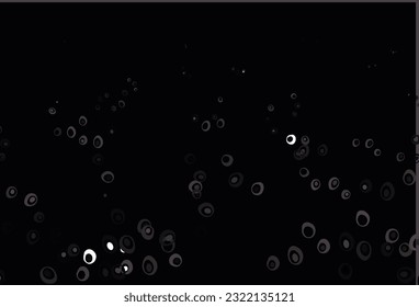 Light Black vector background with bubbles. Glitter abstract illustration with blurred drops of rain. Template for your brand book.