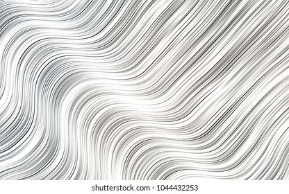 Light Black vector background with curved circles. Shining illustration, which consist of blurred lines, circles. The template for cell phone backgrounds.