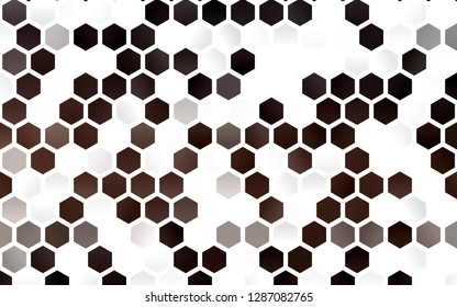 Light Black vector background with hexagons. Illustration with set of colorful hexagons. New template for your brand book.