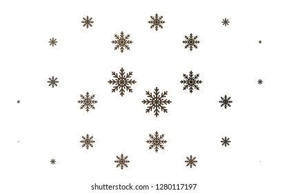 Light Black vector background with xmas snowflakes. Glitter abstract illustration with crystals of ice. The pattern can be used for new year ad, booklets.