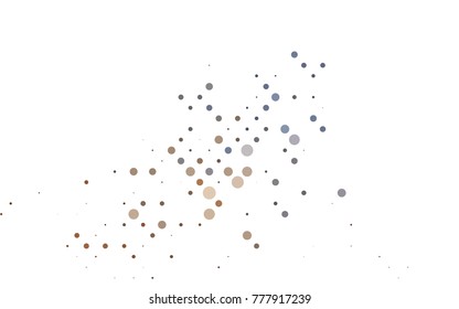 Light Black vector banner with circles, spheres. Abstract spots. Background of Art bubbles in halftone style with colored gradient.