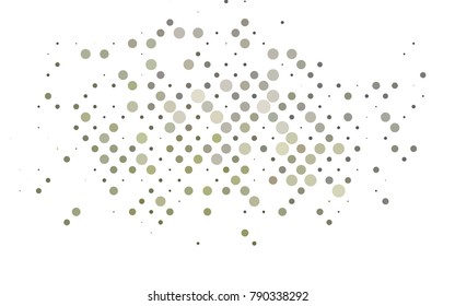 Light Black vector banner with circles, spheres. Abstract spots. Background of Art bubbles in halftone style with colored gradient.