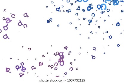 Light Black vector cover with english symbols. Shining colorful illustration with isolated letters. The pattern can be used for school, grammar websites.