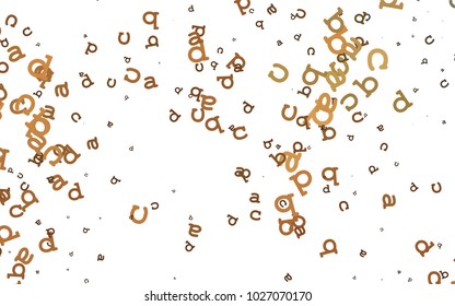 Light Black vector cover with english symbols. Colored alphabet signs with gradient on white background. The pattern can be used for ad, booklets, leaflets of education.