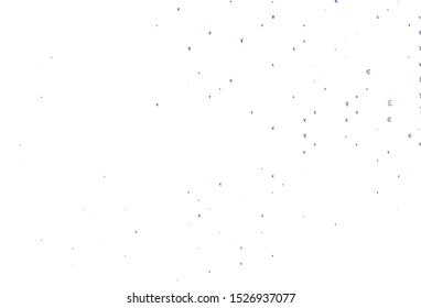 Light Black vector cover with EUR, JPY, GBP signs. Shining colored illustration with EUR, JPY, GBP signs. Template for ads of markets, loans.