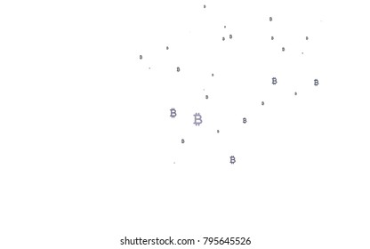 Light Black vector cover with financial symbols. Shining colored illustration with Bitcoin signs, BTC. The pattern can be used for ad, booklets, leaflets of banks.