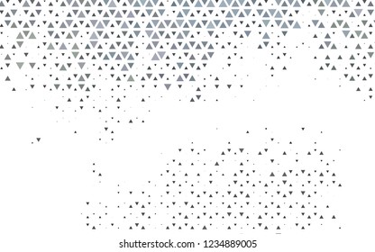 Light Black vector cover in polygonal style. Abstract gradient illustration with triangles. Pattern for commercials.
