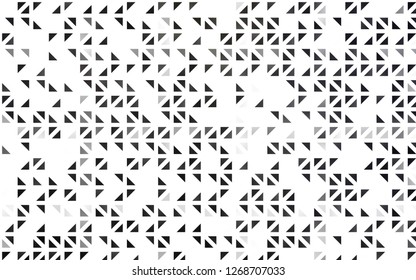 Light Black vector cover in polygonal style. Abstract gradient illustration with triangles. Template for wallpapers.