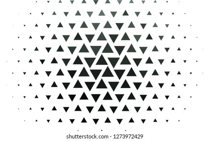 Light Black vector cover in polygonal style. Glitter abstract illustration with triangular shapes. Smart design for your business advert.