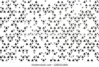 Light Black vector cover in polygonal style. Triangles on abstract background with colorful gradient. Template for wallpapers.