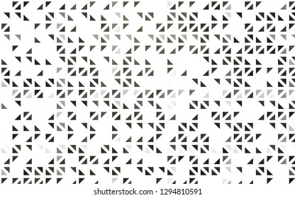 Light Black vector cover in polygonal style. Abstract gradient illustration with triangles. Modern template for your landing page.