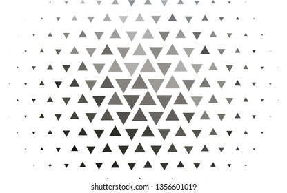 Light Black vector cover in polygonal style. Abstract gradient illustration with triangles. Modern template for your landing page.