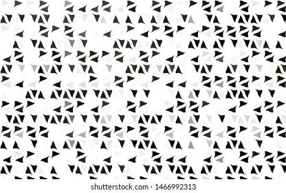 Light Black vector cover in polygonal style. Glitter abstract illustration with triangular shapes. Smart design for your business advert.