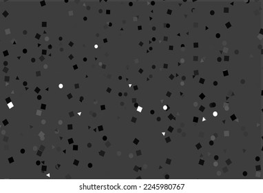 Light Black vector cover in polygonal style with circles. Abstract gradient illustration with circles, triangles, cubes. Best design for your ad, poster, banner.