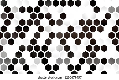 Light Black vector cover with set of hexagons. Abstract illustration with colorful hexagons. Beautiful design for your business advert.