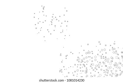 Light Black vector cover with small and big stars. Stars on blurred abstract background with gradient. The template can be used as a background.