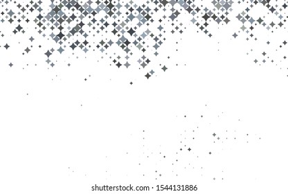 Light Black vector cover with small and big stars. Blurred decorative design in simple style with stars. The template can be used as a background.
