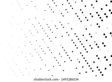 Light Black vector cover with spots. Blurred bubbles on abstract background with colorful gradient. Pattern of water, rain drops.