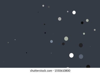 Light Black vector cover with spots. Modern abstract illustration with colorful water drops. Template for your brand book.