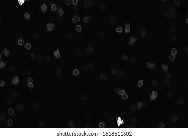 Light Black vector cover with spots. Glitter abstract illustration with blurred drops of rain. Template for your brand book.