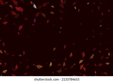 Light Black vector doodle texture. Colorful illustration in doodle style with leaves. A new texture for your design.
