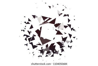 Light Black vector geometric simple minimalistic background, which consist of triangles on white background. Triangular pattern with gradient for your business design. 