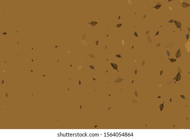 Light Black vector hand painted texture. Glitter abstract illustration with leaves. Completely new design for your business.
