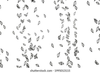 Light Black vector hand painted template. Abstract leaves with gradient on simple background. Pattern for heads of websites and designs.