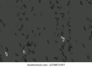 Light Black vector hand painted template. Abstract leaves with gradient on simple background. Pattern for heads of websites and designs.