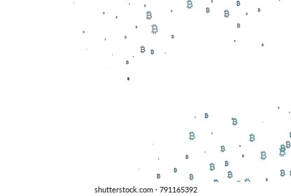 Light Black vector layout with banking symbols. Shining colored illustration with Bitcoin signs, BTC. Smart design for your business advert of economic, wealth.