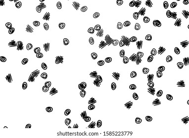 Light Black vector layout with circle shapes. Blurred decorative design in abstract style with bubbles. Completely new template for your brand book.
