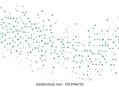 Light Black vector layout with elements of cards. Blurred decorative design of hearts, spades, clubs, diamonds. Smart design for your business advert of casinos.