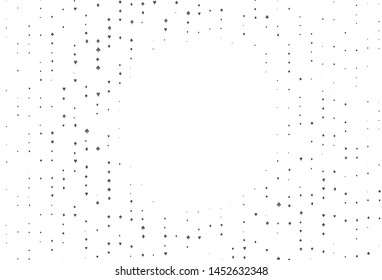 Light Black vector layout with elements of cards. Glitter abstract sketch with isolated symbols of playing cards. Pattern for booklets, leaflets of gambling houses.