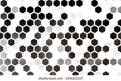 Light Black vector layout with hexagonal shapes. Colorful hexagons on white backdrop. Pattern for ads, leaflets.