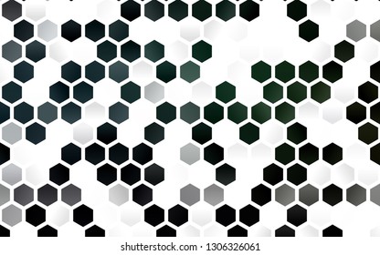 Light Black vector layout with hexagonal shapes. Colorful hexagons on white backdrop. Pattern can be used for landing pages.