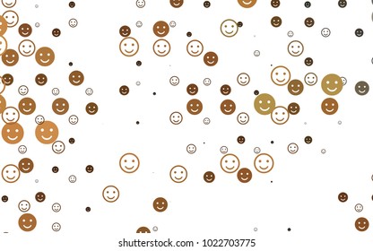 Light Black vector layout with smiling faces. Illustration with set of smiles in simple style. Beautiful design for your business advert.