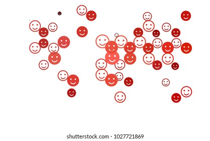 Light Black vector layout with smiling faces. Colorful gradient Smiles on white background. Design for positive ad, poster, banner.