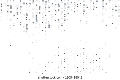 Light Black vector modern geometrical background. Abstract template. Geometric pattern in square style with gradient.