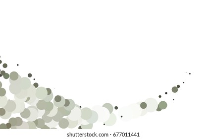 Light Black vector modern geometrical circle abstract background. Dotted texture template. Geometric pattern in halftone style with gradient. 