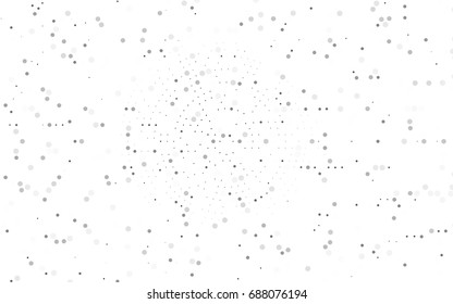 Light Black vector modern geometrical circle abstract background. Dotted texture template. Geometric pattern in halftone style with gradient. 