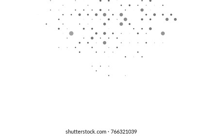 Light Black vector modern geometrical circle abstract background. Dotted texture template. Geometric pattern in halftone style with gradient. 