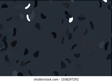 Light Black vector pattern with chaotic shapes. Colorful chaotic forms with gradient in modern style. Simple design for your web site.