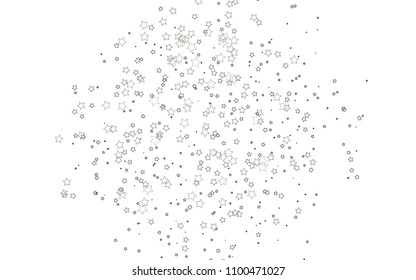 Light Black vector pattern with christmas stars. Glitter abstract illustration with colored stars. Smart design for your business advert.